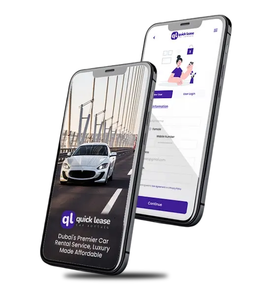 Quick Lease booking app preview